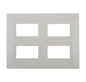 Legrand Britzy 16M White Plate With Frame, 6734 99